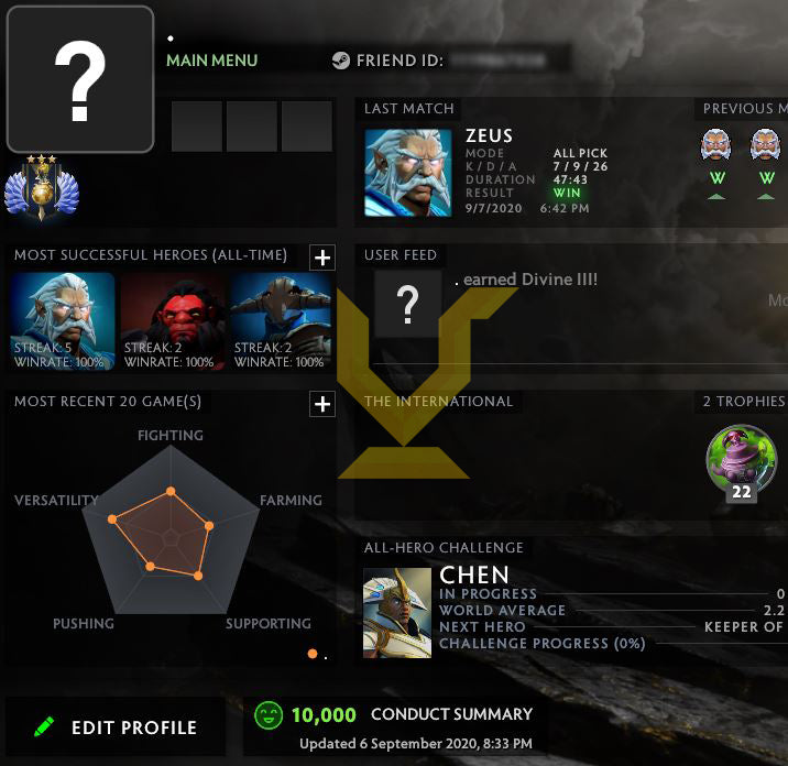Divine III | MMR: 5160 - Behavior: 10000