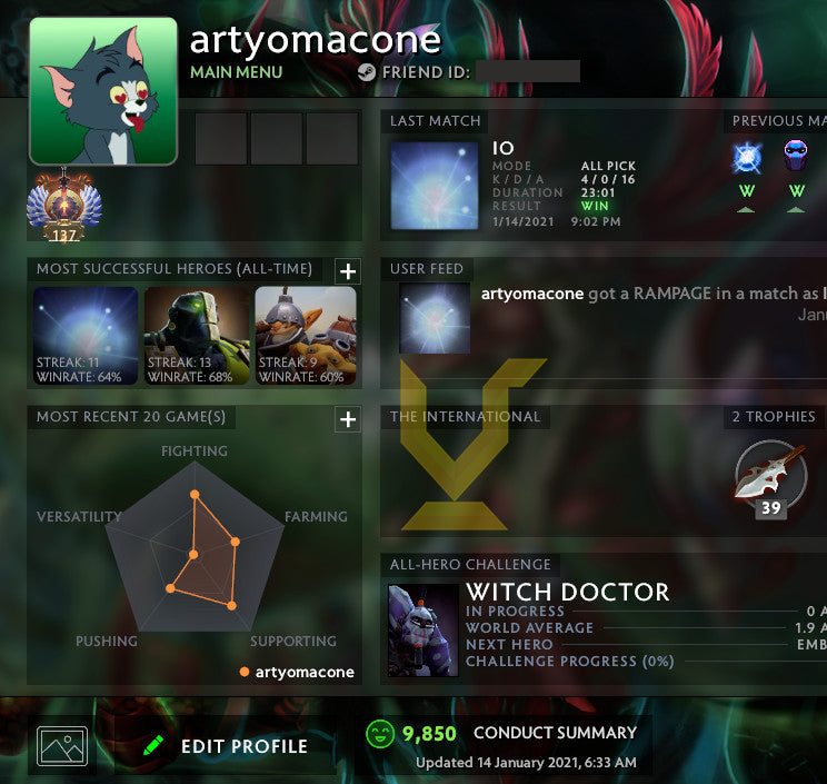 Immortel [137] | MMR : 9010 - Comportement : 9852