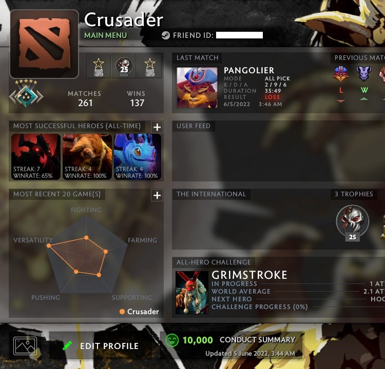 Crusader V | MMR: 2150 - Behavior: 10000