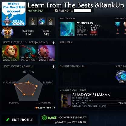 Immortal | MMR: 5910 - Behavior: 8055