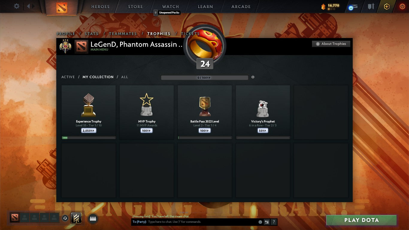 Legend III | MMR: 3490 - Behavior: 10000