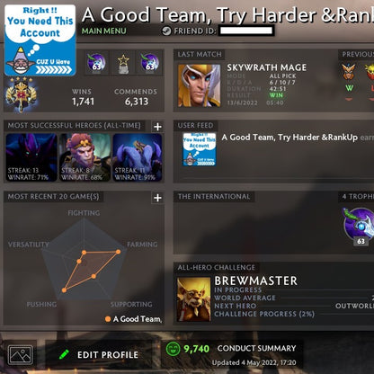 Legend IV | MMR: 3640 - Behavior: 9740