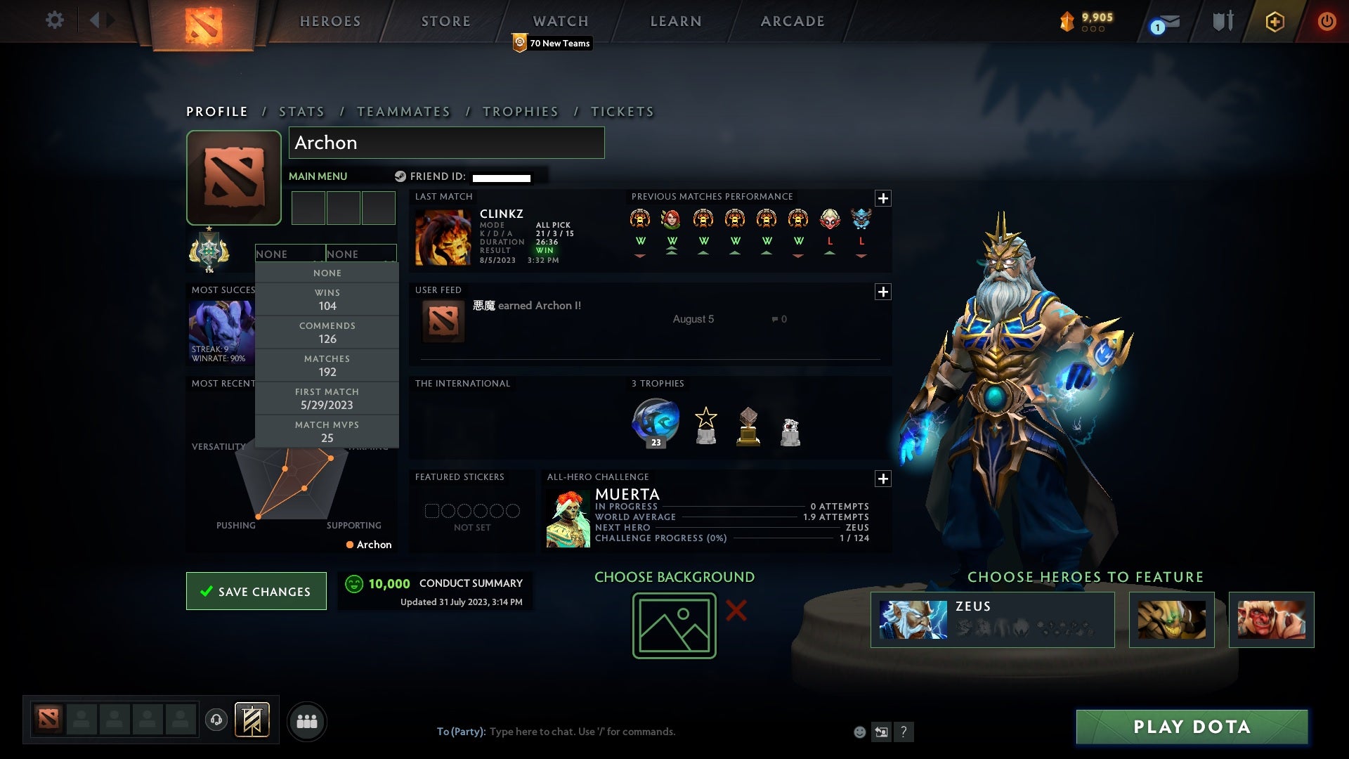 Archon I | MMR: 2313 - Behavior: 10000