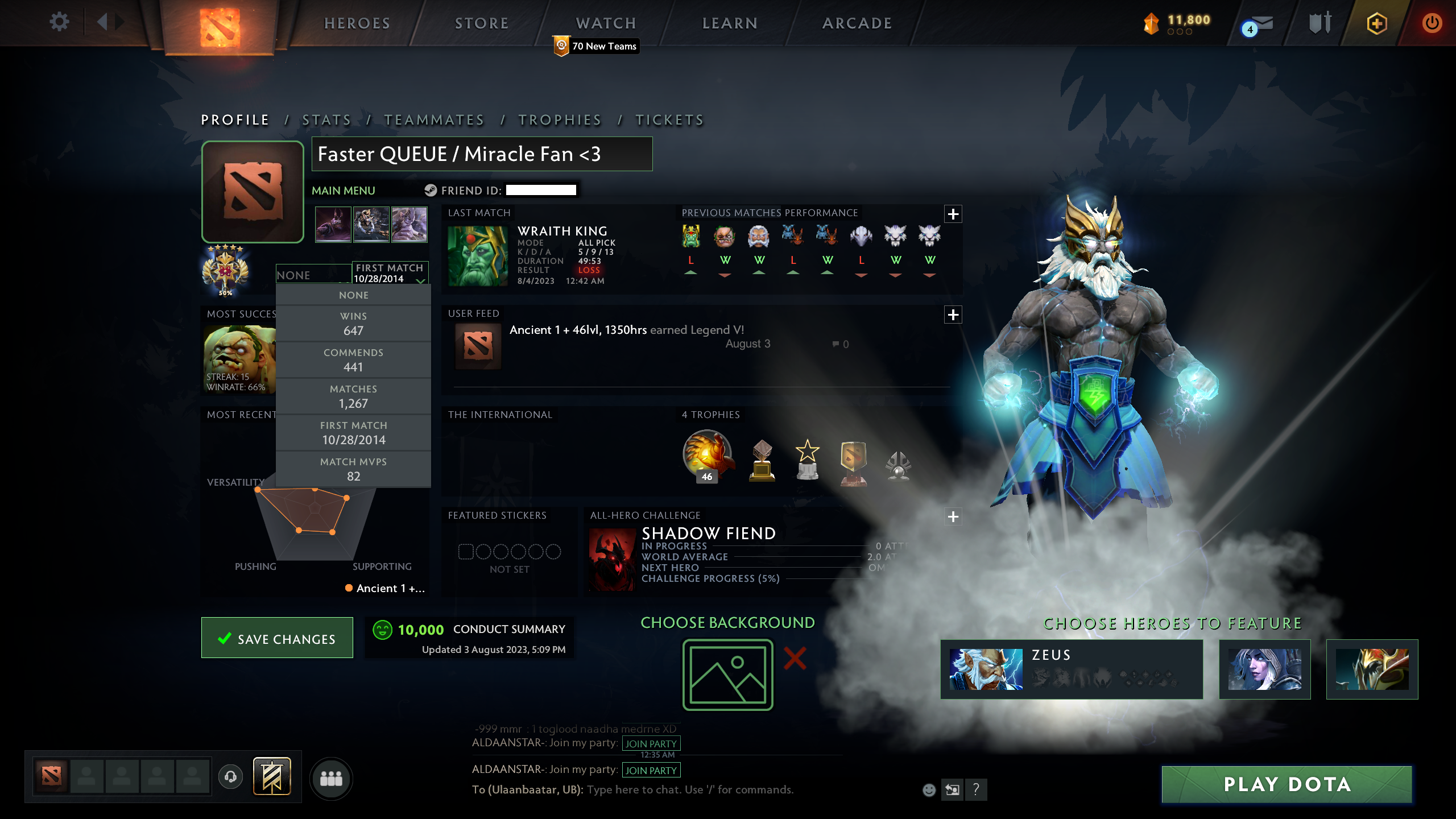 Legend V | MMR: 3773 - Behavior: 10000