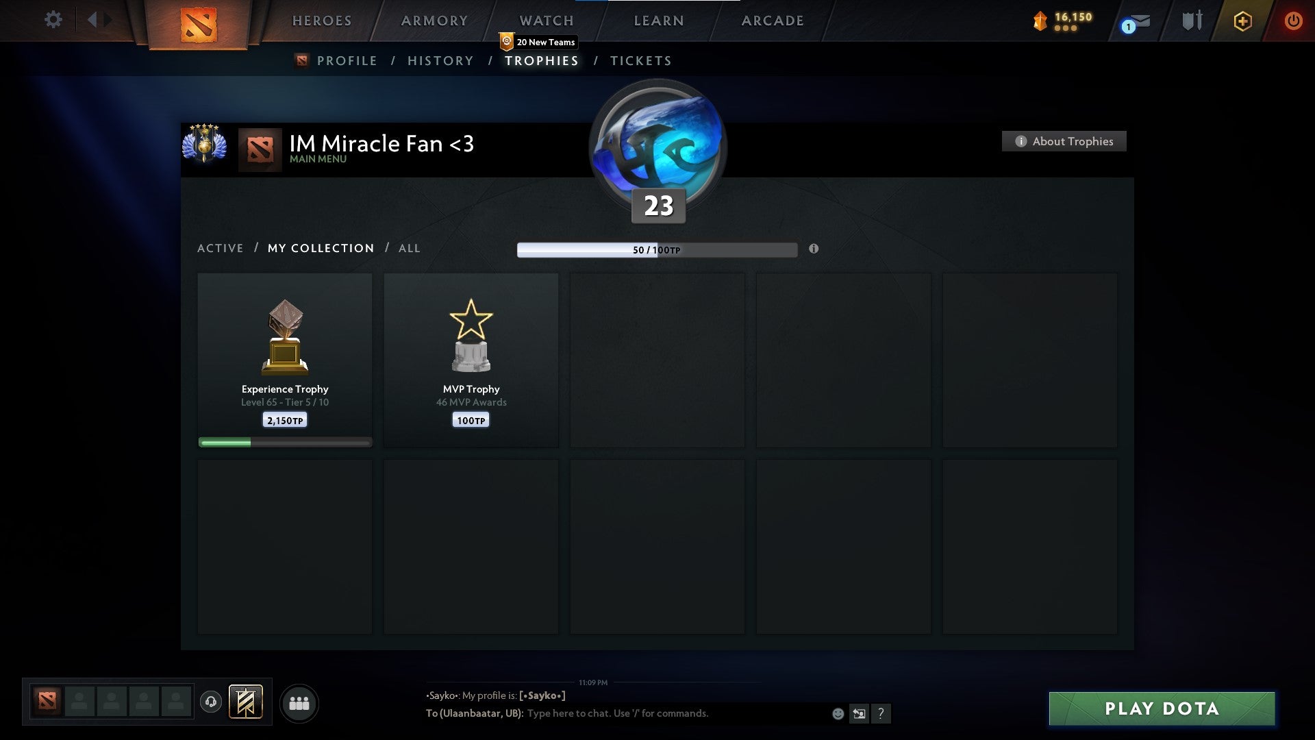 Divine V | MMR: 5416 - Behavior: 9845 - Communication: 9845