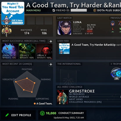 Légende IV | MMR : 3570 - Comportement : 10000 