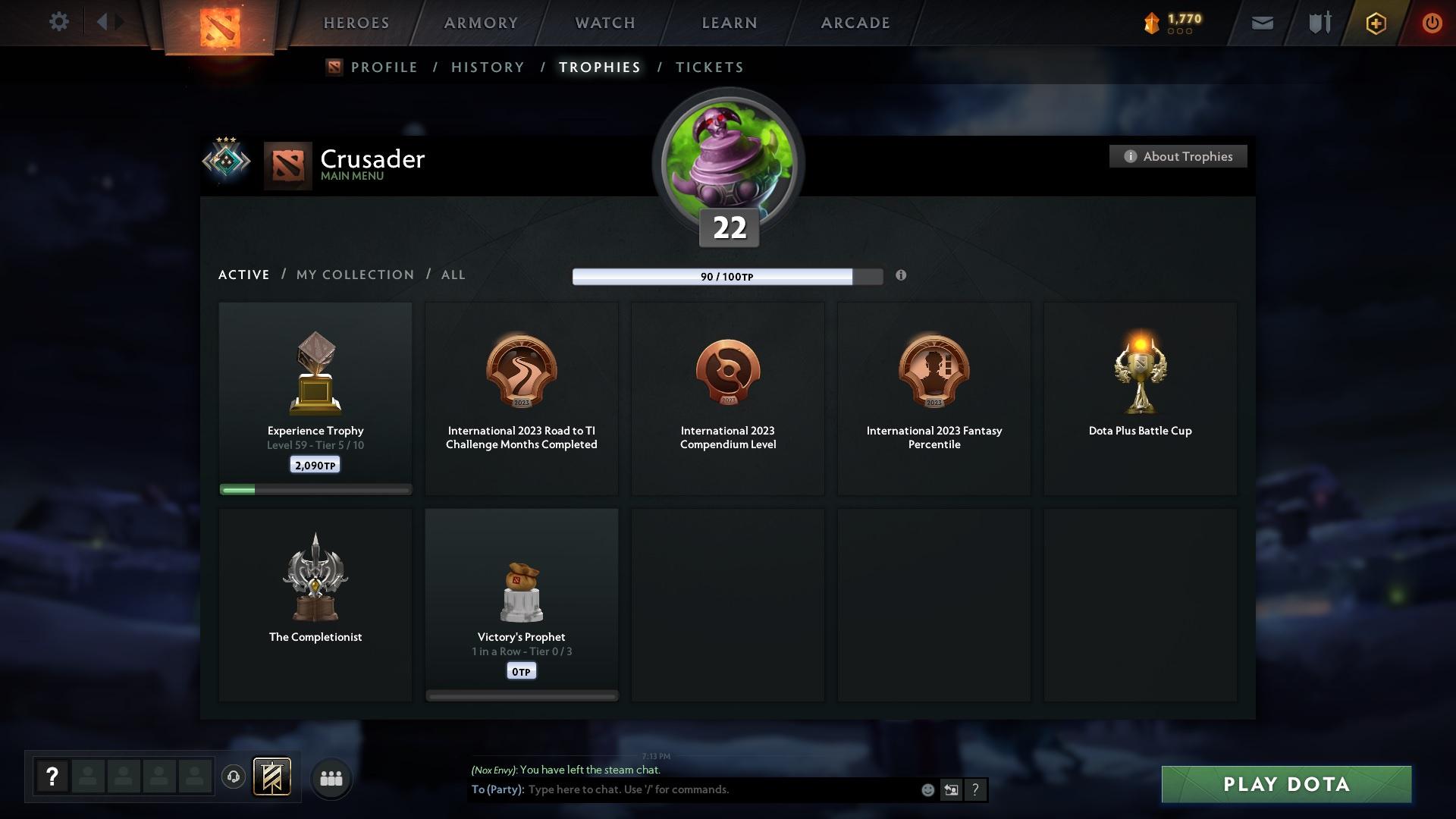 crusader III | MMR: 1740 - Behavior: 11012 - Communication: 11012