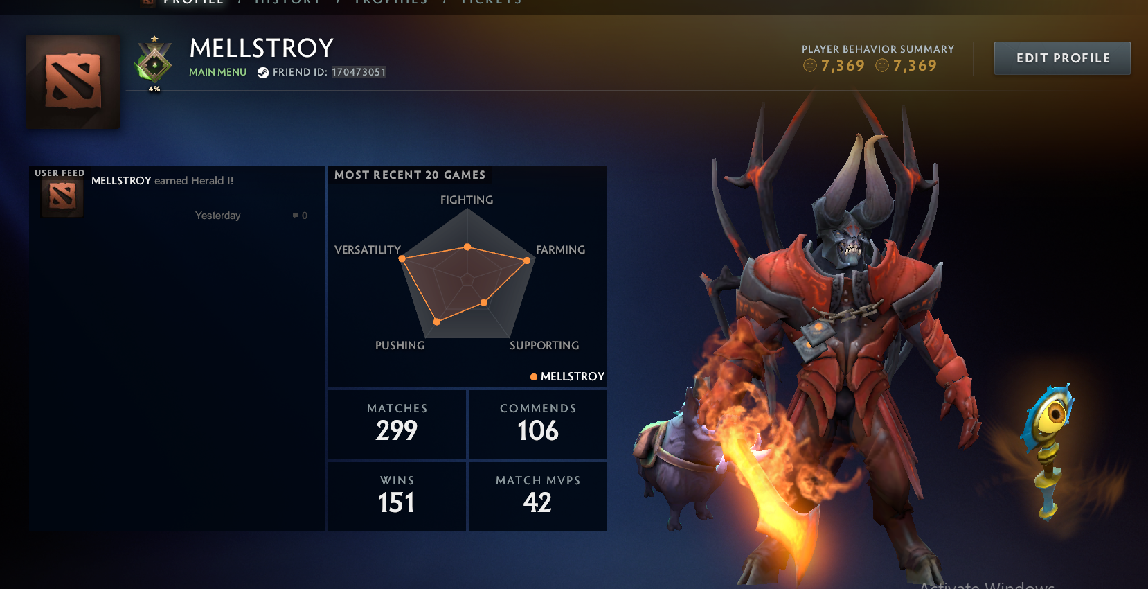 Herald I | MMR: 7 - Behavior: 7369 - Communication: 7369