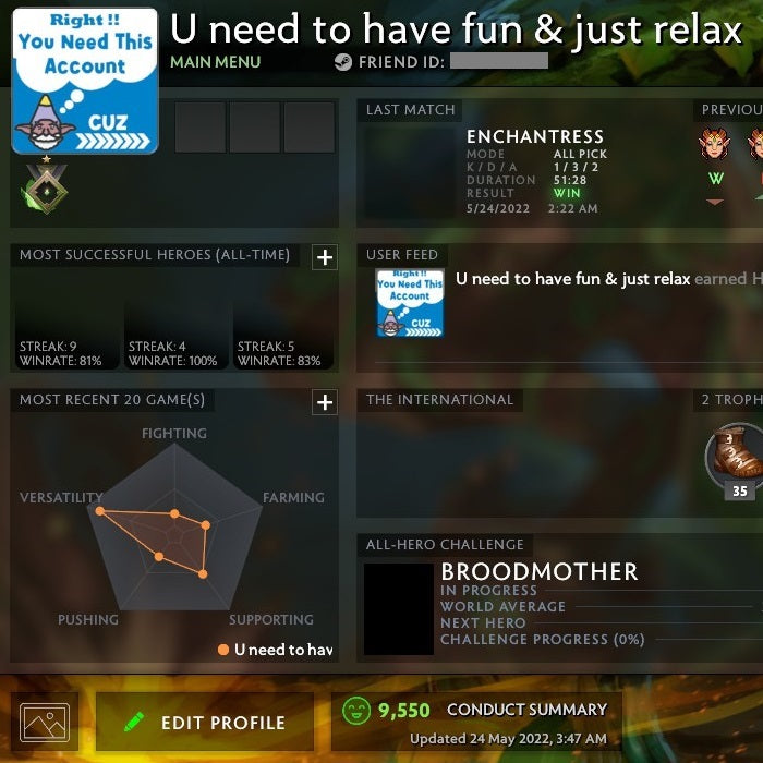 Herald I | MMR: 10 - Behavior : 9550