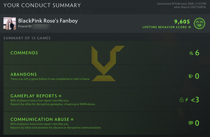 Immortal | MMR: 5590 - Behavior: 9605