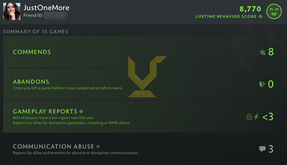 Divin V | MMR : 5260 - Comportement : 8770