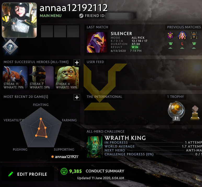 Uncalibrated | MMR: TBD - Behavior: 9385