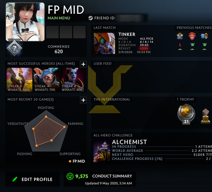 Uncalibrated | MMR: TBD - Behavior: 9575