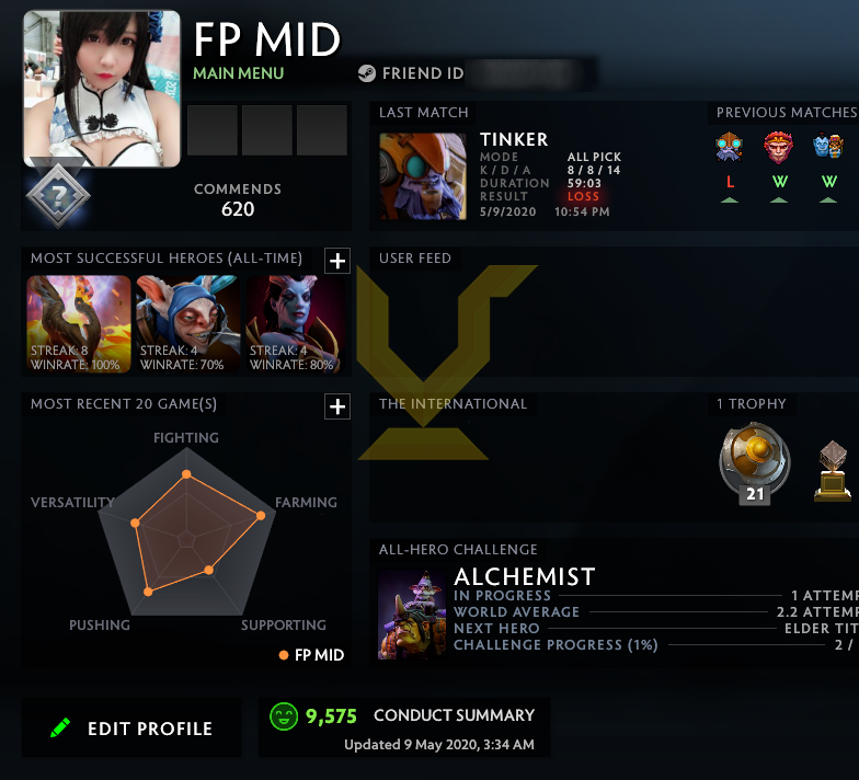 Uncalibrated | MMR: TBD - Behavior: 9575