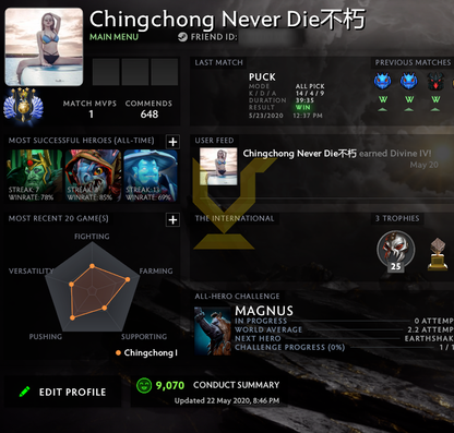 Divin IV | MMR : 5400 - Comportement : 9070