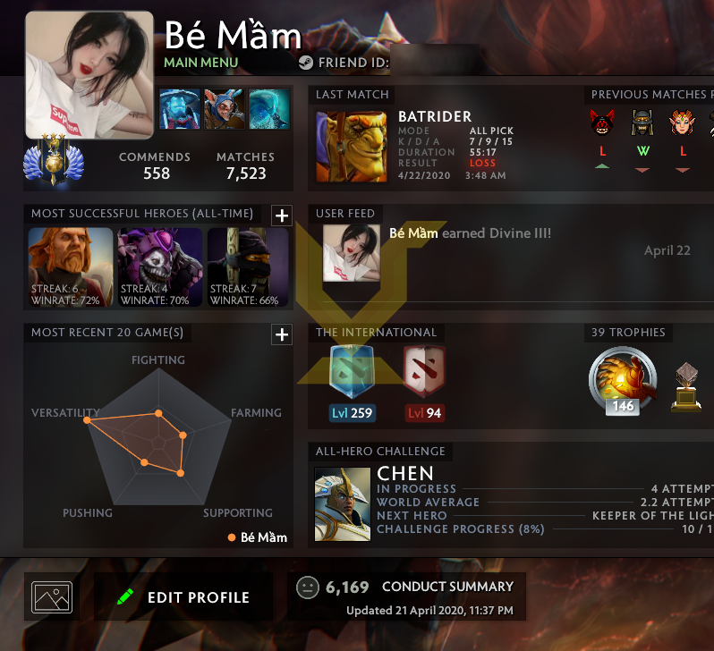 Divine III | MMR: 5120 - Behavior: 6169