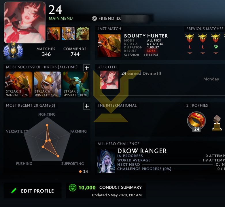 Divine II | MMR: 4830 - Behavior: 10000