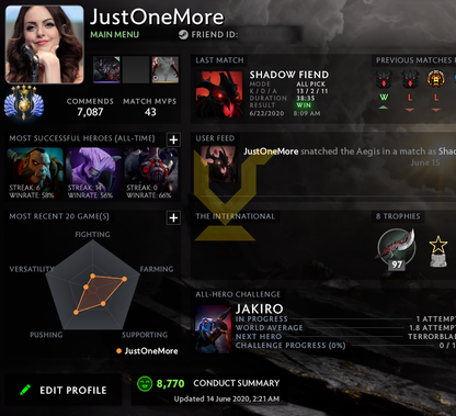 Divin V | MMR : 5260 - Comportement : 8770