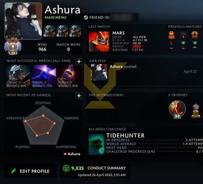 Immortal [1993] | MMR: 6210 - Behavior: 9825