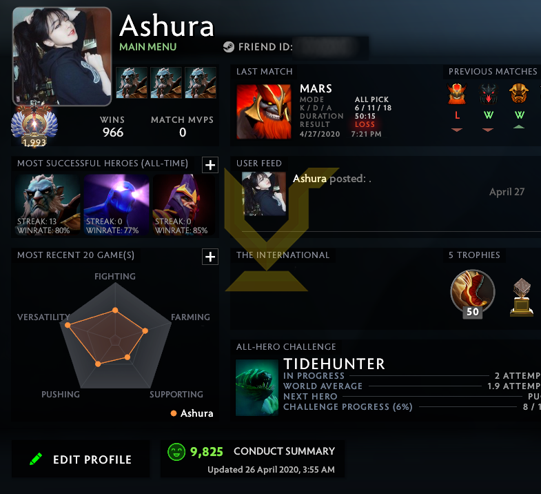 Immortal [1993] | MMR: 6210 - Behavior: 9825