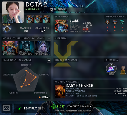 Gardien V | MMR : 1410 - Comportement : 8017