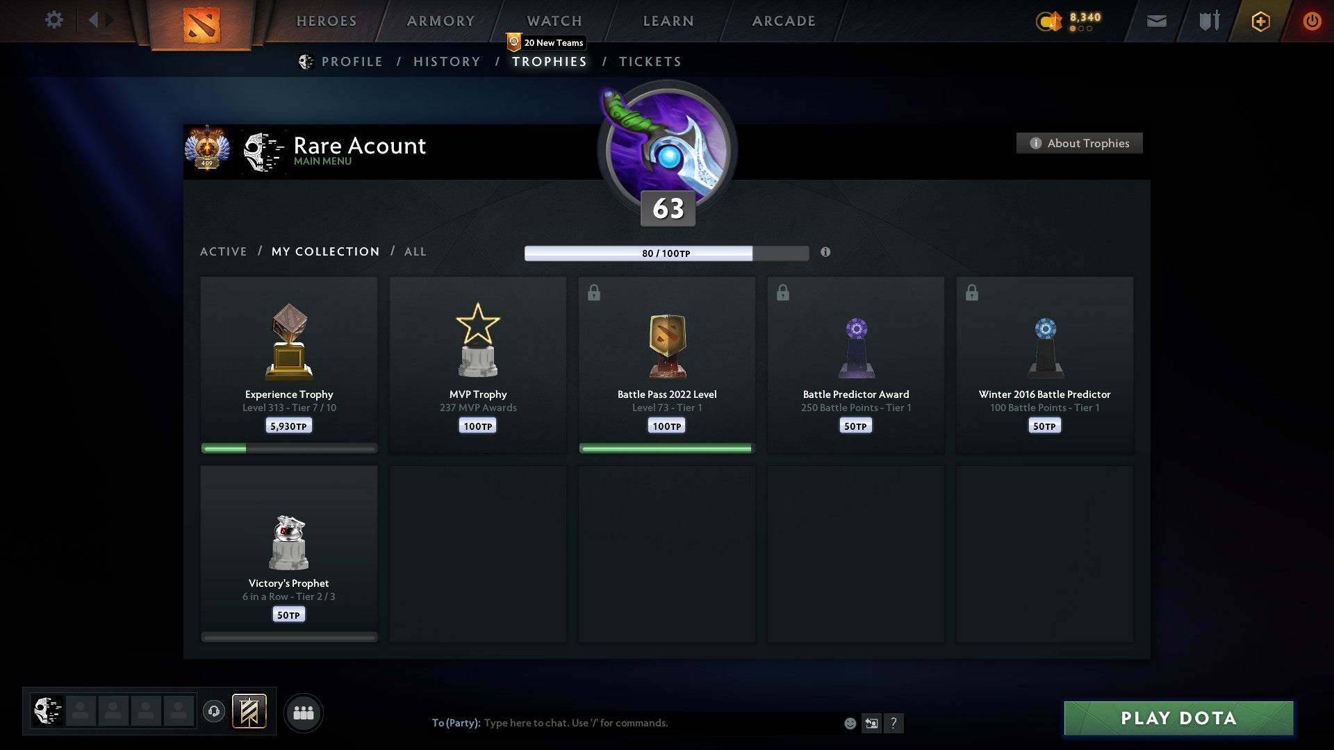 Immortal [409] | MMR: 8479 - Behavior: 11125 - Communication: 11125