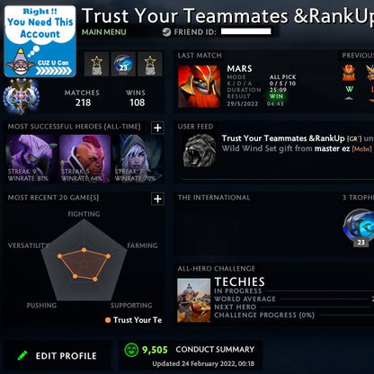 Ancient IV | MMR: 4230 - Behavior: 9505