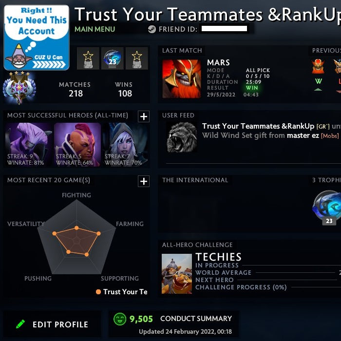 Ancient IV | MMR: 4230 - Behavior: 9505