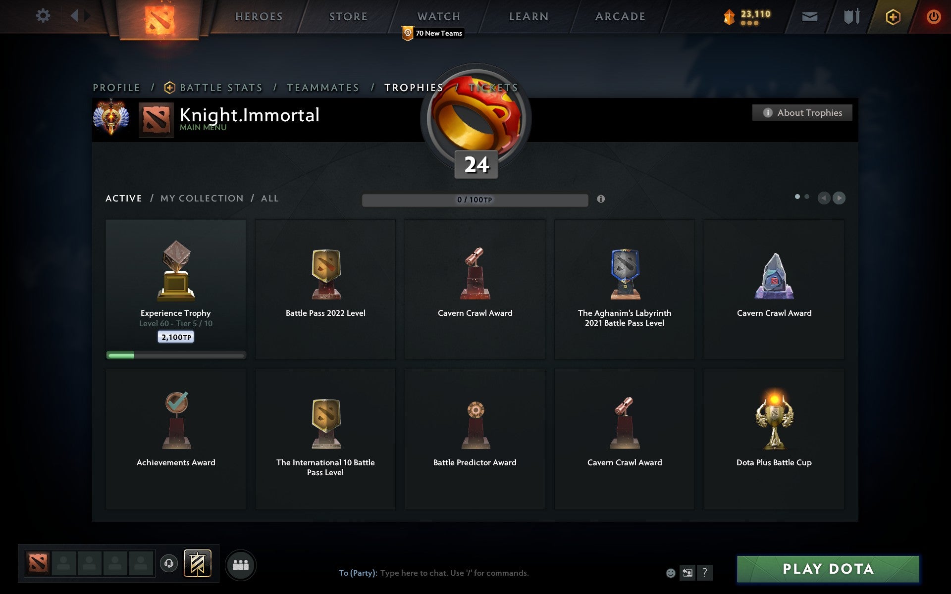 Immortal | MMR: 6208 - Behavior: 9950