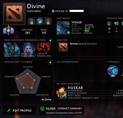 Divine I | MMR: 4630 - Behavior: 10000