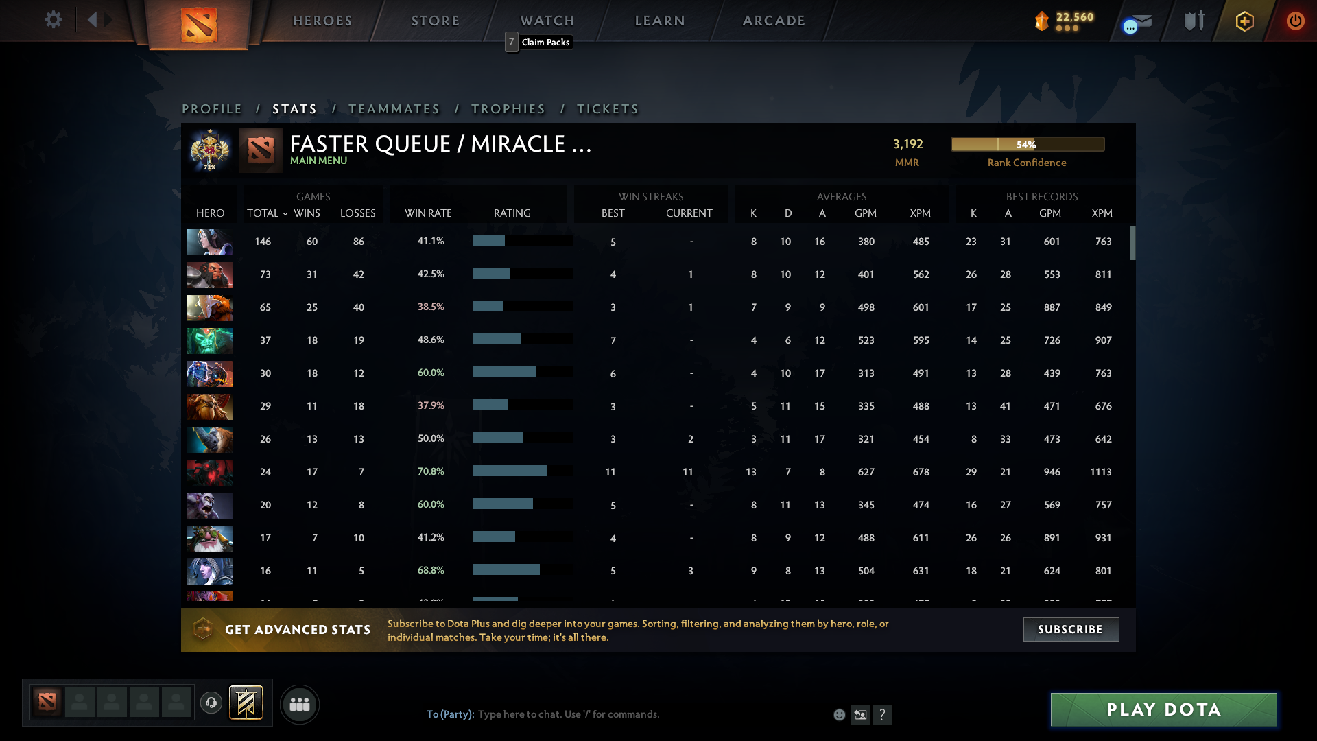 Legend I | MMR: 3192 - Behavior: 9440