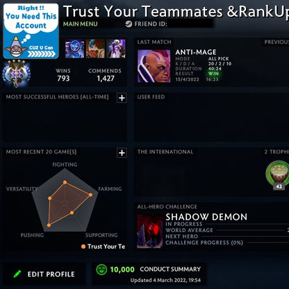 Ancient V| MMR:4490- Behavior : 10000