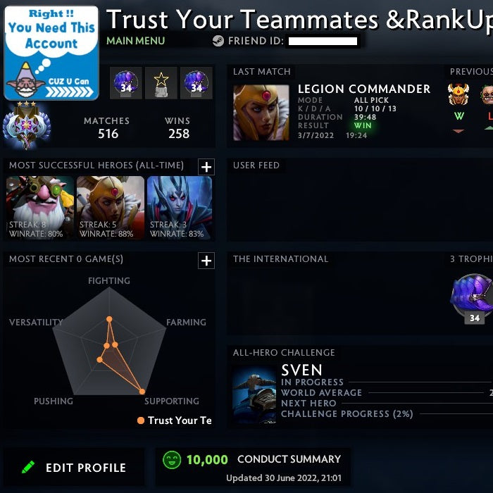 Ancient III | MMR: 4220 - Behavior: 10000