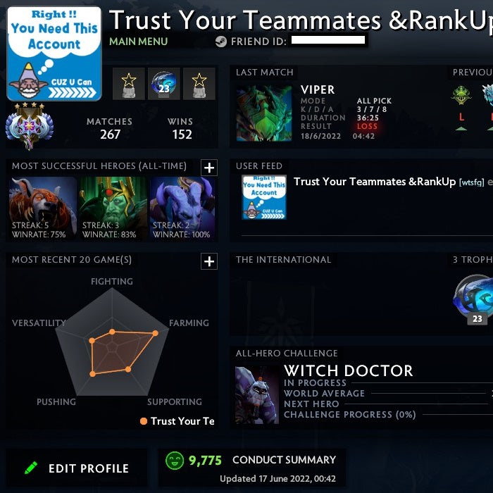 Ancient IV | MMR: 4280 - Behavior: 9775