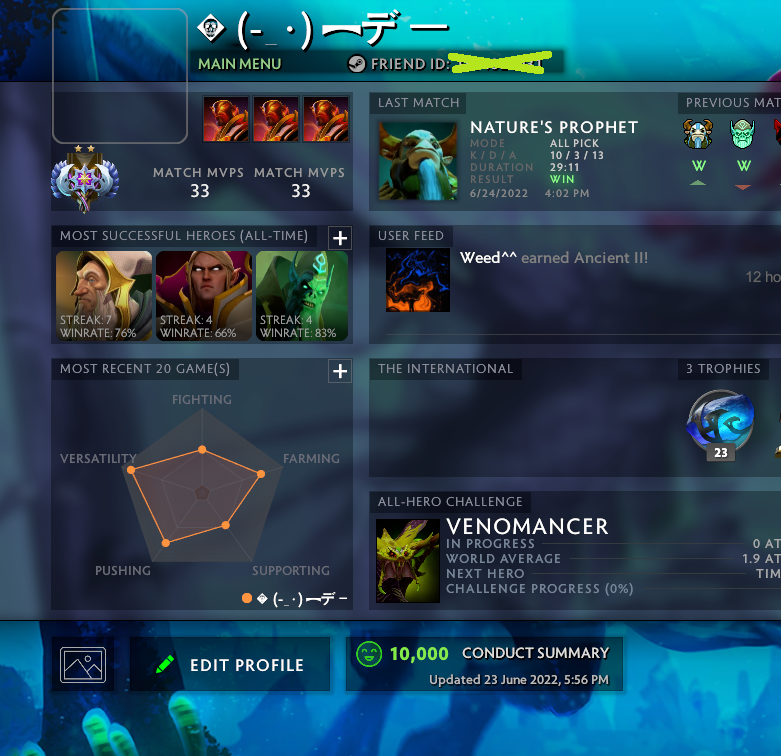 Ancient II | MMR: 4060 - Behavior: 10000