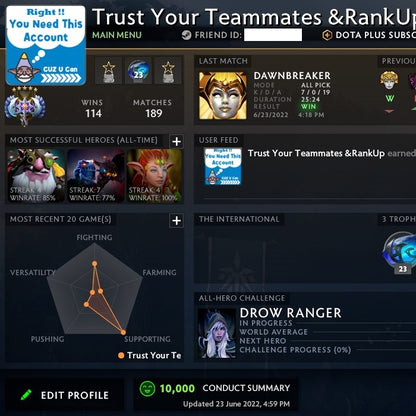 Ancient V | MMR: 4600 - Behavior: 10000