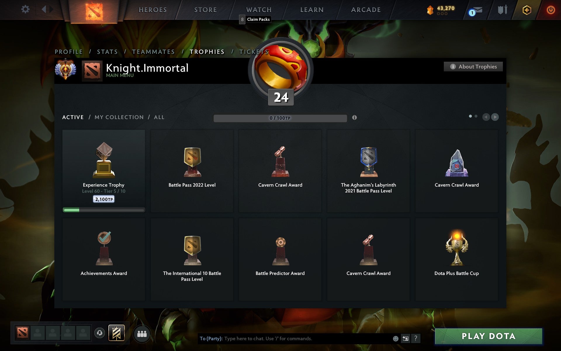 Immortal | MMR: 6714 - Behavior: 9680