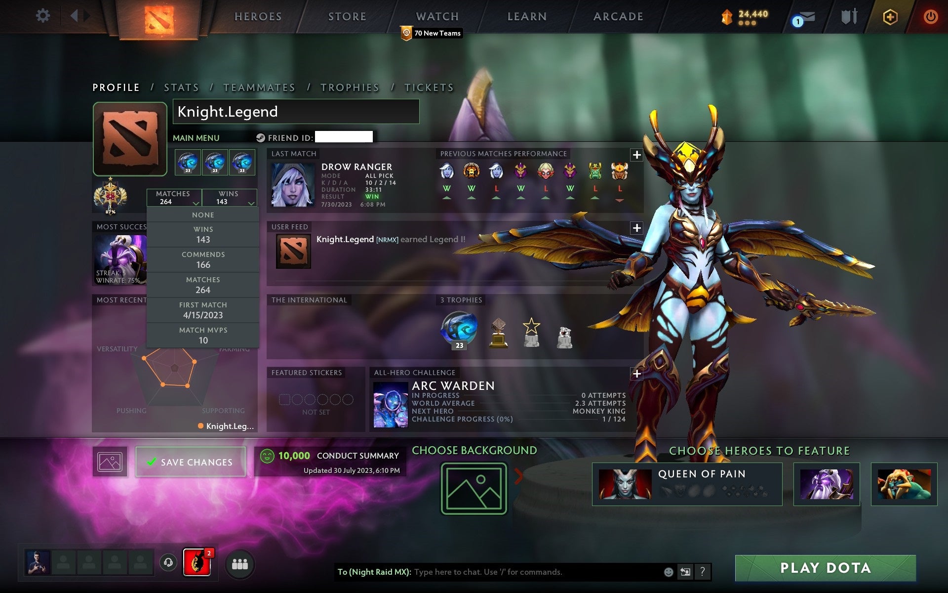 Legend I | MMR: 3214 - Behavior: 10000