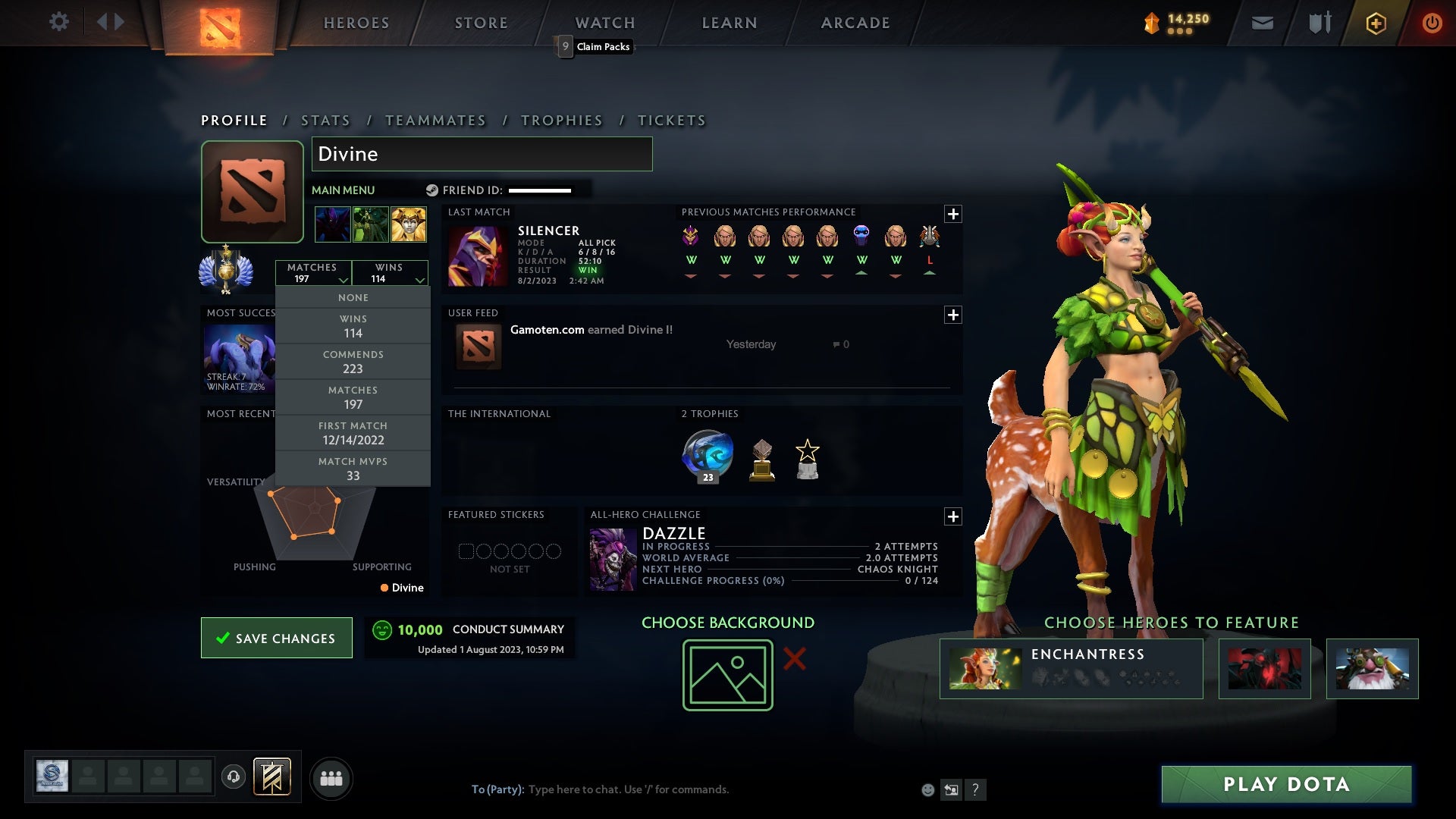 Divine I | MMR: 4639 - Behavior: 10000