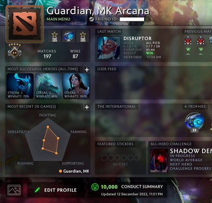Guardian V | MMR: 1430 - Behavior: 10000