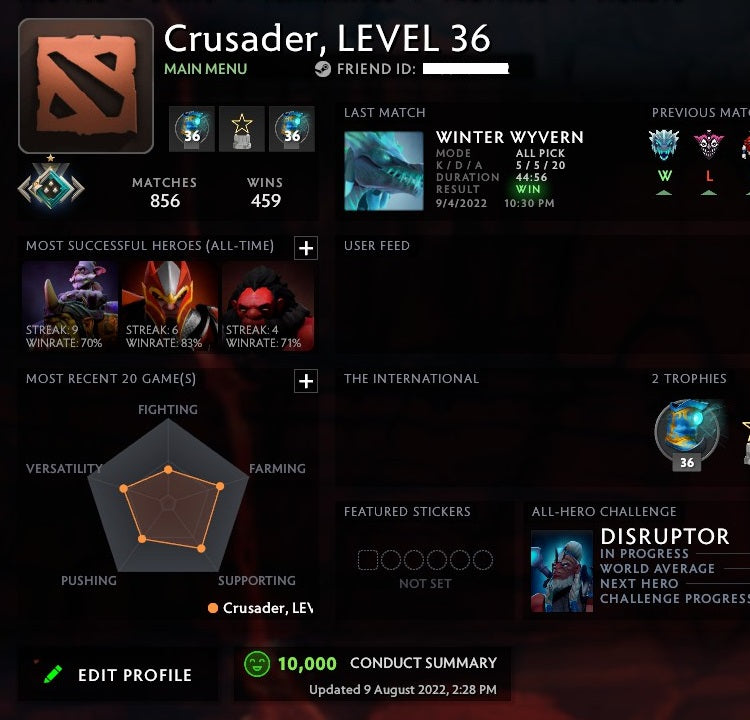 Crusader I | MMR: 1550 - Behavior: 10000