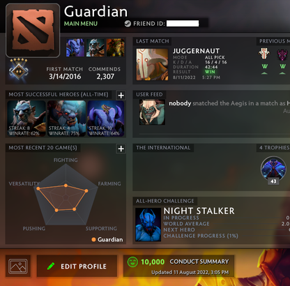 Guardian V | MMR: 1430 - Behavior: 10000