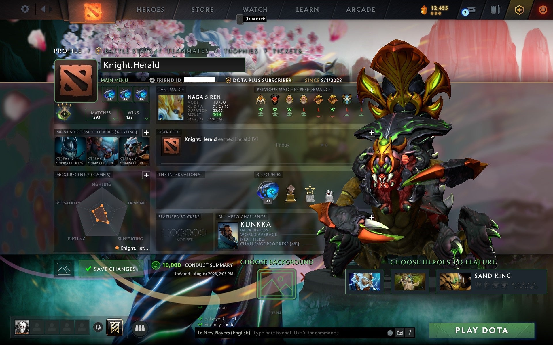 Herald IV | MMR: 437 - Behavior: 10000