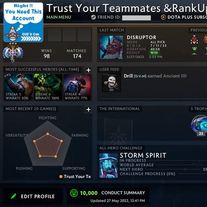 Ancient III | MMR: 4210 - Behavior : 10000