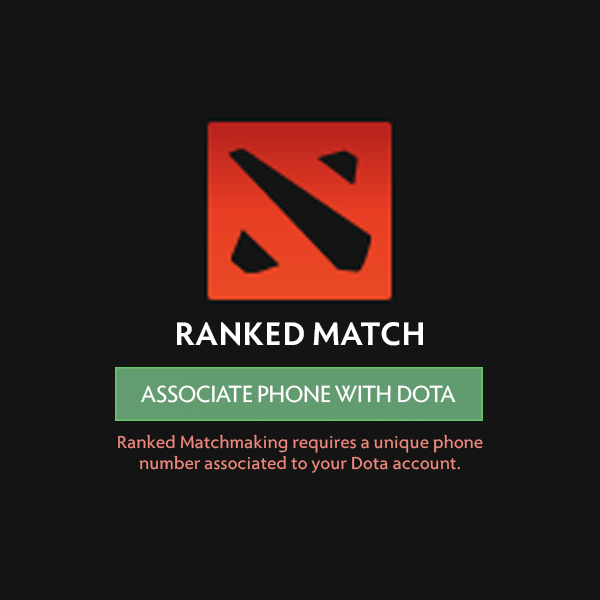 Phone Number for Dota2 Account