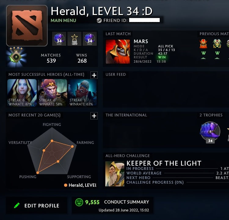Herald IV | MMR: 520 - Behavior: 9555