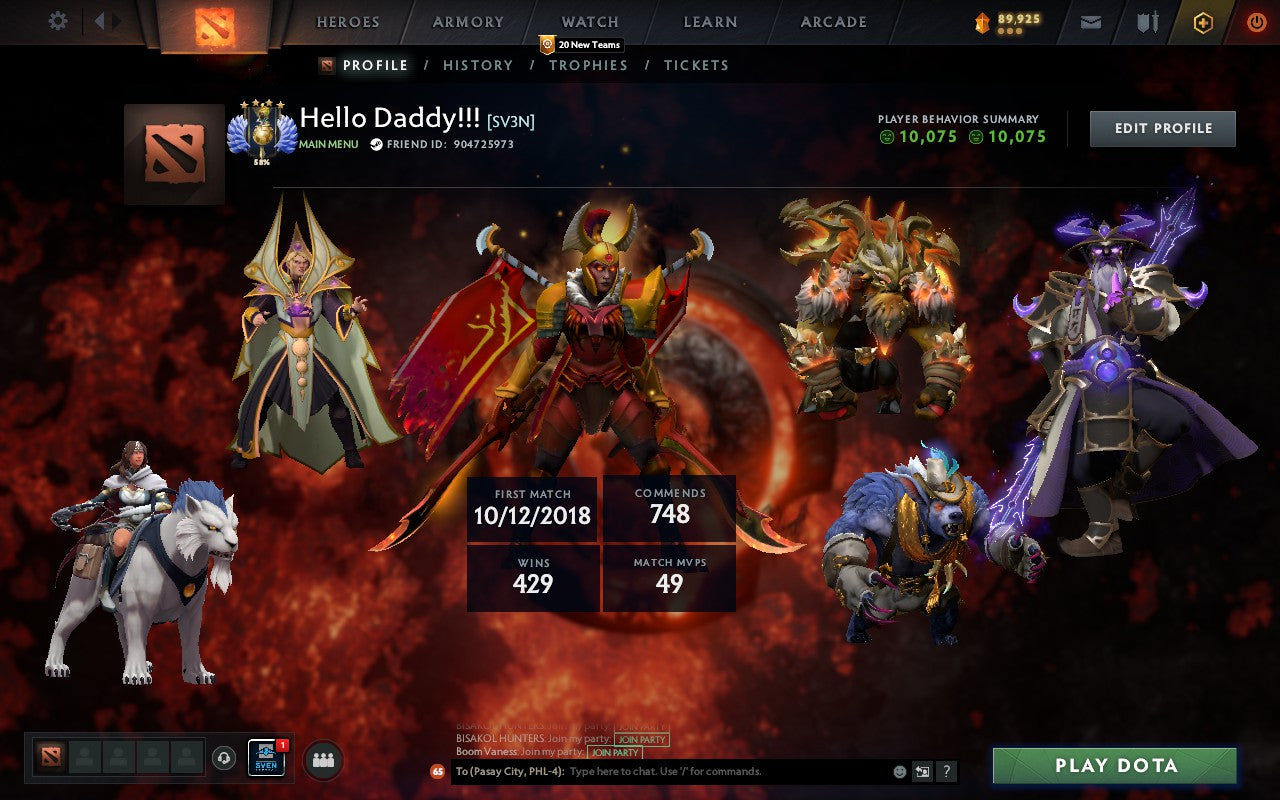 Divine IV | MMR: 5336 - Behavior: 10075 - Communication: 10075