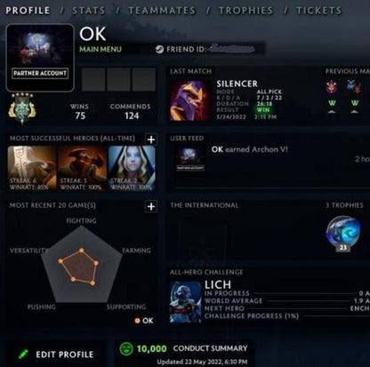 Archonte V | MMR : 2940 - Comportement : 10000 