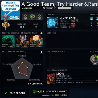 Légende III | MMR : 3360 - Comportement : 9235 