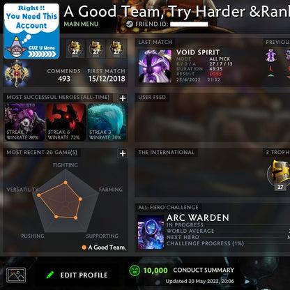 Legend I | MMR: 3100 - Behavior: 10000